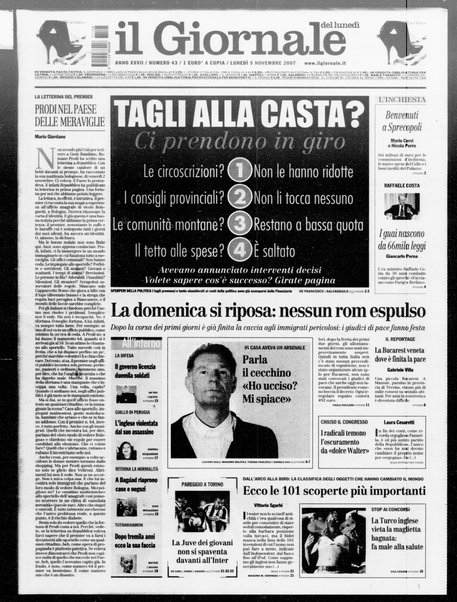 Il giornale del lunedi